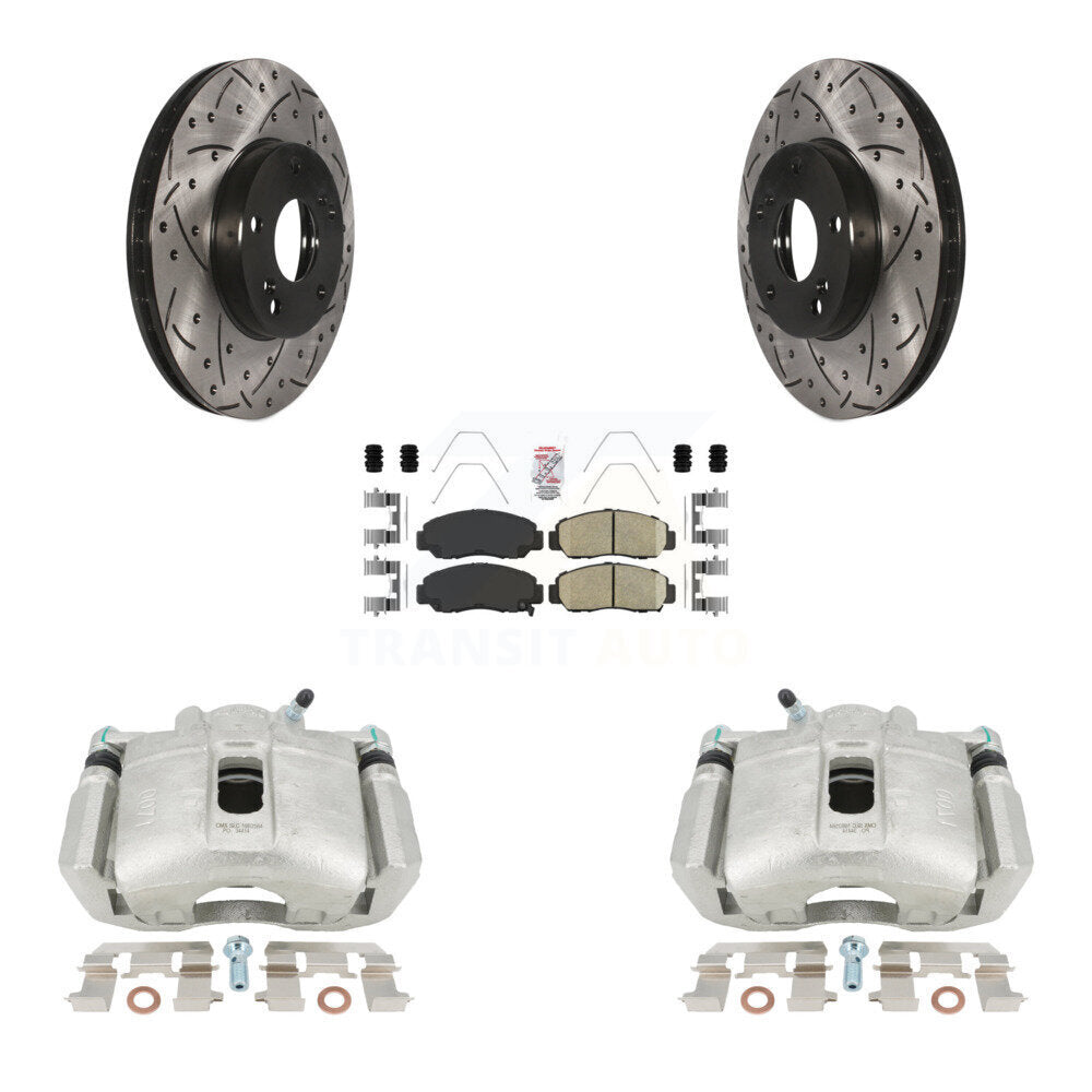Kit de plaquettes en céramique pour perceuse à étrier enduit de frein avant, Rotors fendus, pour Honda Accor