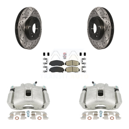 Kit de plaquettes en céramique pour perceuse à étrier enduit de frein avant, Rotors fendus, pour Honda Accor