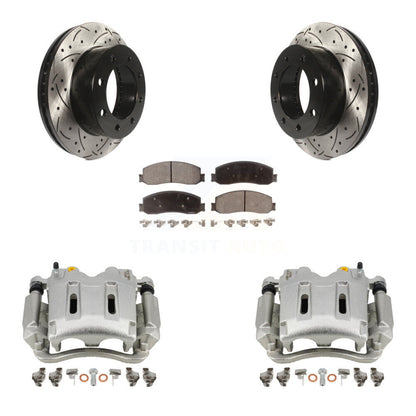 Kit de plaquettes en céramique pour étrier de frein avant, Rotor à fente percé, pour Ford F-250 Super Dut