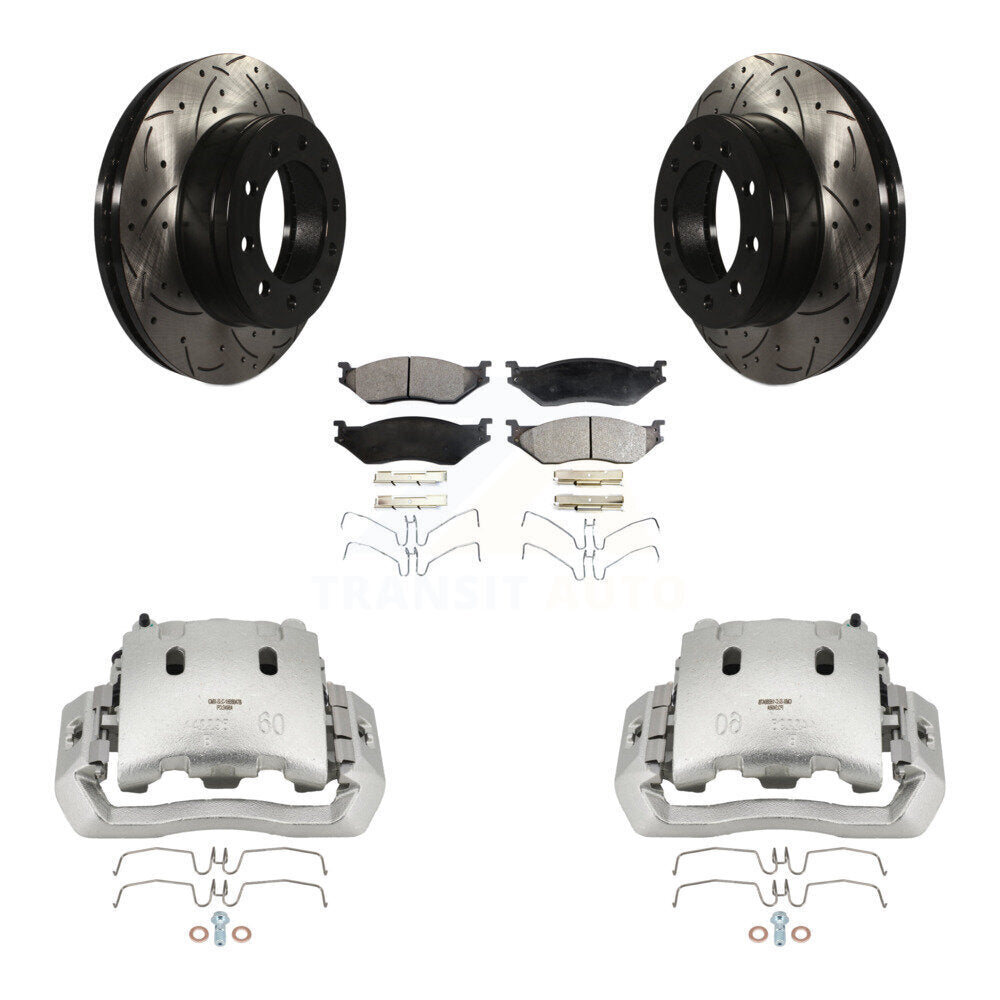 Kit de plaquettes en céramique pour étrier de frein avant, Rotor à fente percé, pour Ford F-450 Super Dut