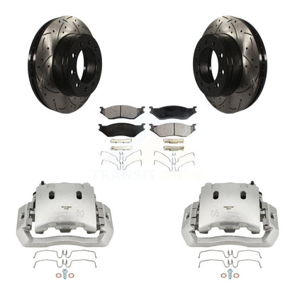 Kit de plaquettes en céramique pour étrier de frein avant, Rotor à fente percé, pour Ford F-450 Super Dut