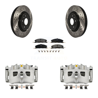 Kit de plaquettes semi-métalliques pour perceuse à étrier de frein avant, Rotors fendus, pour Ford Explore