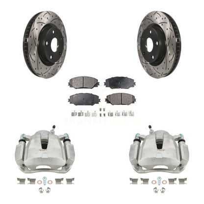 Kit de plaquettes en céramique de Rotor de fente de foret d'étrier de frein avant pour Toyota RAV4 Matrix Vib