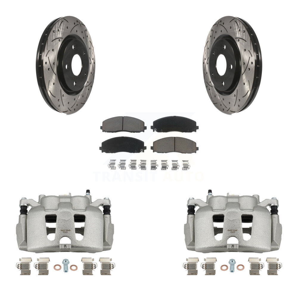 Kit de plaquettes en céramique pour étrier de frein avant, fente de perçage, Rotor, pour Dodge Journe 2014 – 2020