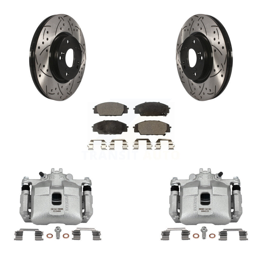 Kit de plaquettes en céramique pour étrier de frein avant, Rotors à fentes, pour type Acura RSX 02-06