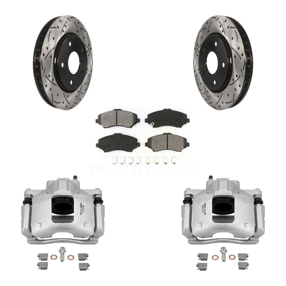 Kit de plaquettes semi-métalliques pour étrier de frein avant, Rotors à fentes, pour Dodge Grand Tow