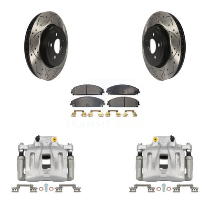 Kit de plaquettes semi-métalliques de Rotor de fente de foret d'étrier de manteau de frein avant pour Chrysler 30