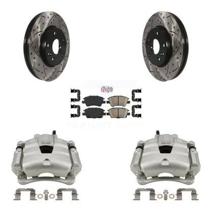 Kit de plaquettes en céramique de Rotor de fente de foret d'étrier de frein avant pour Chevrolet Cruze Bolt E