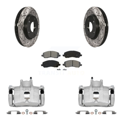Kit de plaquettes semi-métalliques de Rotor de fente de foret d'étrier de frein avant pour Mitsubishi Lance