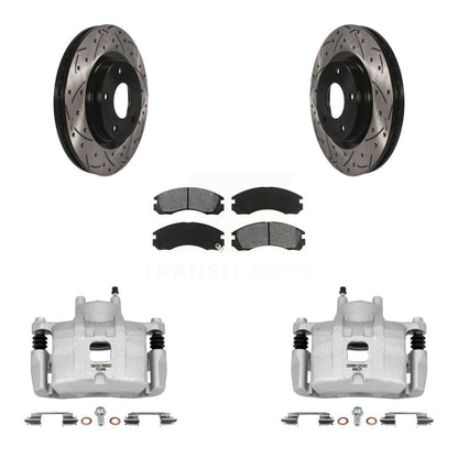 Kit de plaquettes semi-métalliques de Rotor de fente de foret d'étrier de frein avant pour Mitsubishi Lance