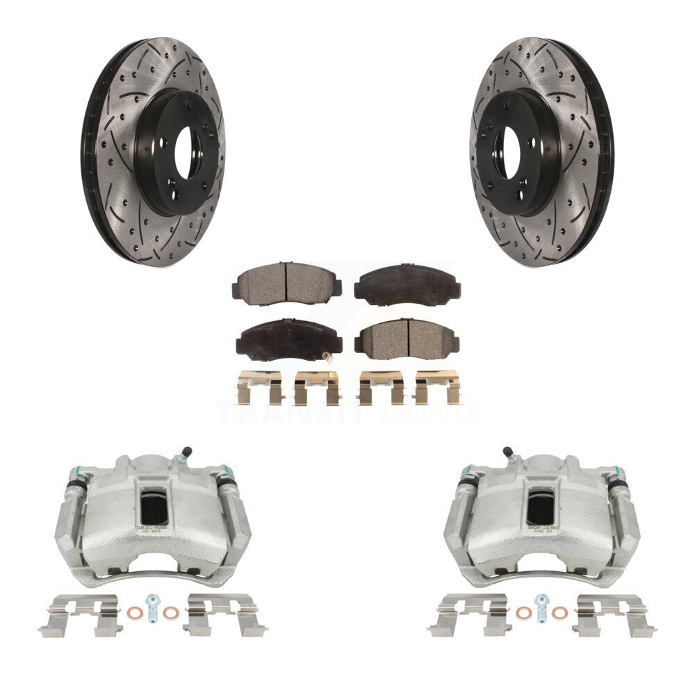 Kit de plaquettes en céramique pour perceuse à étrier enduit de frein avant, Rotors fendus, pour Honda Accor