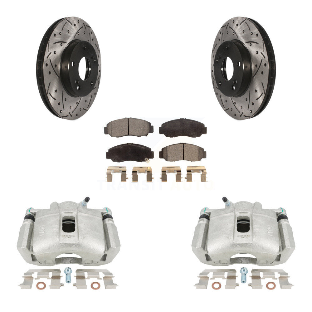 Kit de plaquettes en céramique pour perceuse à étrier enduit de frein avant, Rotors fendus, pour Honda Accor