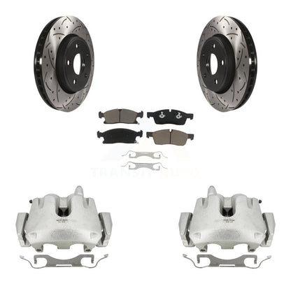 Kit de plaquettes en céramique pour étrier de frein avant, Rotors fendus, pour Jeep Grand Cheroke