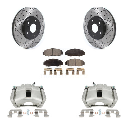 Kit de plaquettes semi-métalliques de Rotor de fente de foret d'étrier de manteau de frein avant pour Honda Accor