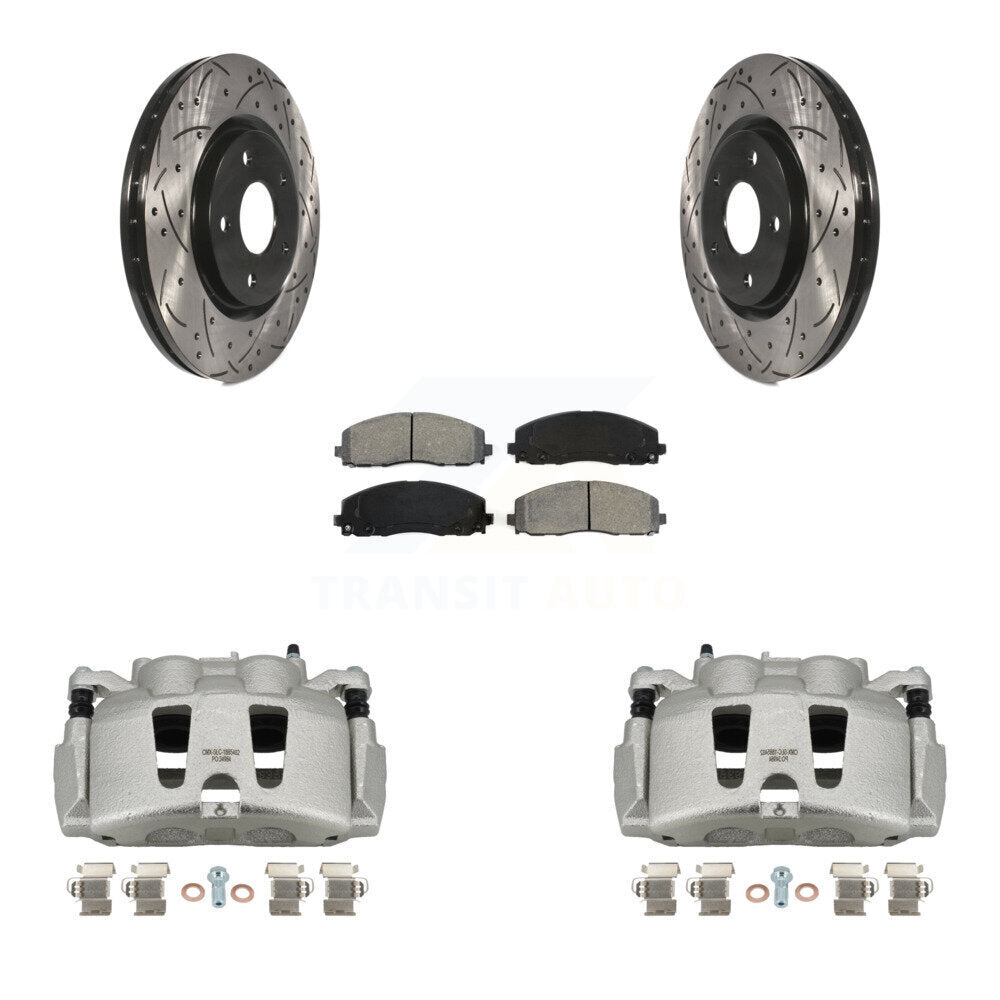 Kit de plaquettes semi-métalliques pour étrier de frein avant, Rotors fendus, pour Grand Carava
