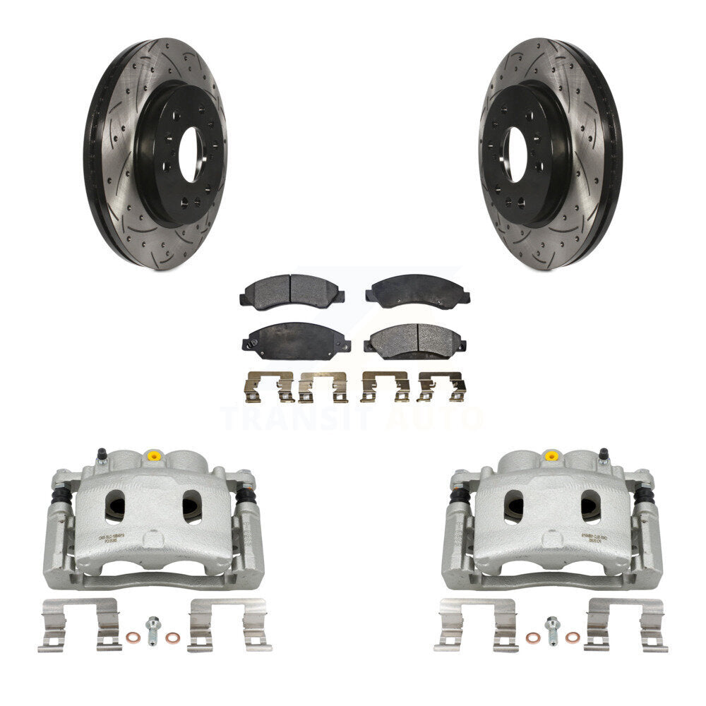 Kit de plaquettes semi-métalliques pour étrier de frein avant, Rotors à fentes, pour Chevrolet GMC X
