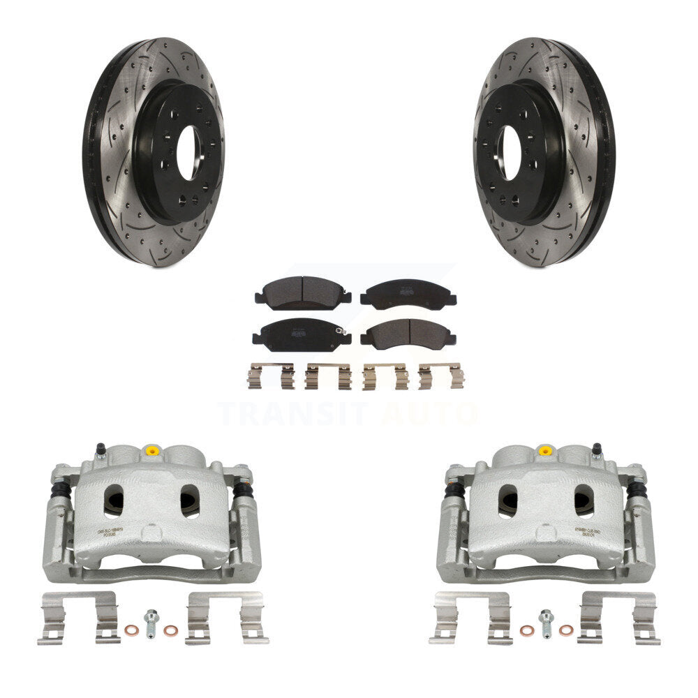 Kit de plaquettes semi-métalliques pour étrier de frein avant, Rotors à fentes, pour Chevrolet GMC X