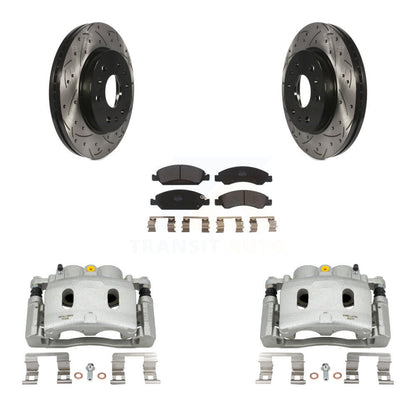 Kit de plaquettes semi-métalliques pour étrier de frein avant, Rotors à fentes, pour Chevrolet GMC X