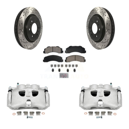 Kit de plaquettes en céramique pour étrier de frein avant, Rotor à fente percé, pour Ford F-150 Expeditio
