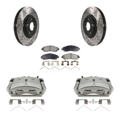 Kit de plaquettes en céramique pour étrier de frein avant, Rotor à fente percé, pour Honda Pilo 2009 – 2015