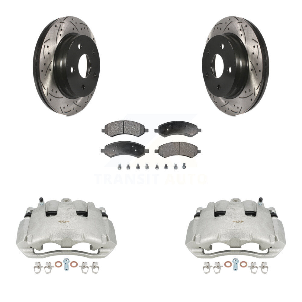 Kit de plaquettes semi-métalliques pour étrier de frein avant, Rotor fendu, pour Dodge Ram 150