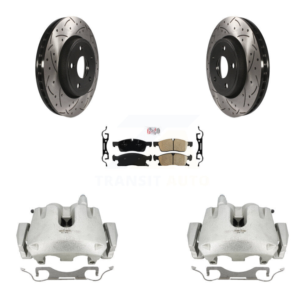 Kit de plaquettes en céramique pour étrier de frein avant, Rotors fendus, pour Jeep Grand Cheroke