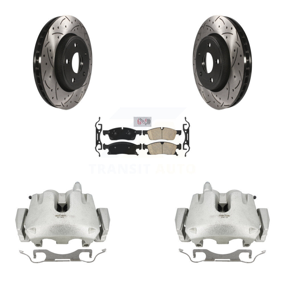 Kit de plaquettes en céramique pour étrier de frein avant, Rotors fendus, pour Jeep Grand Cheroke