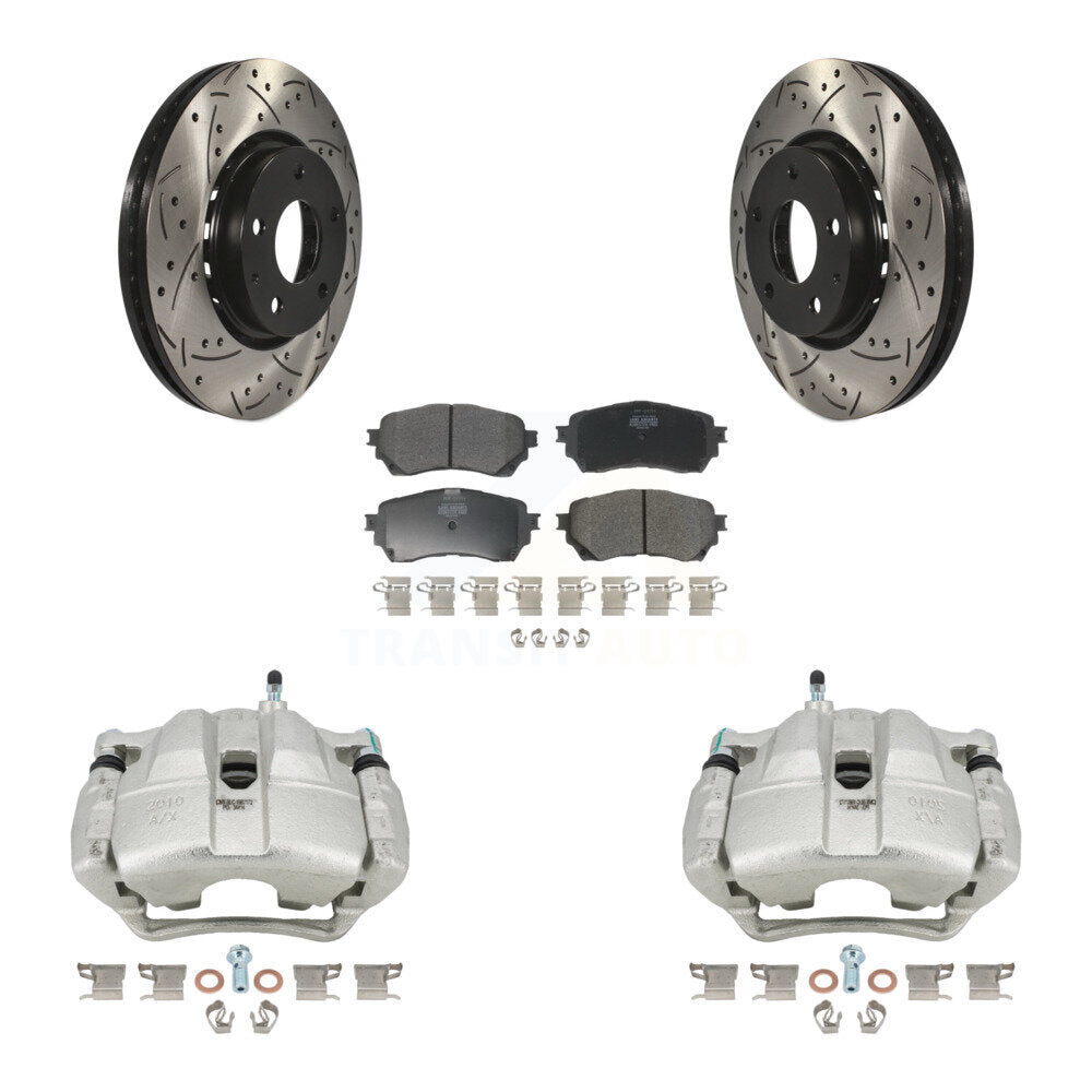 Kit de plaquettes semi-métalliques pour perceuse à étrier enduit de frein avant, Rotor fendu, pour Mazda