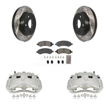Kit de plaquettes semi-métalliques pour étrier de frein avant, Rotor fendu, pour Dodge Ram 150