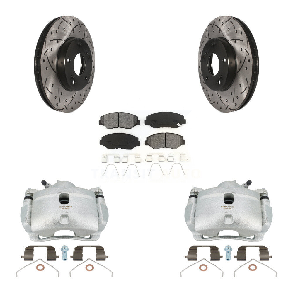 Kit de plaquettes semi-métalliques pour étrier de frein avant, Rotors fendus, pour Honda Elemen