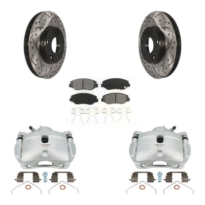 Kit de plaquettes semi-métalliques pour étrier de frein avant, Rotors fendus, pour Honda Elemen