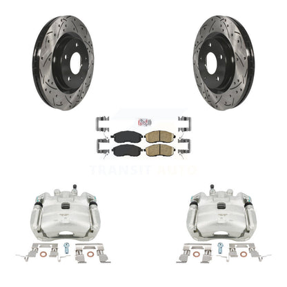 Kit de plaquettes en céramique pour Nissan Juk, étrier enduit de frein à disque avant, fente de perçage, Rotor