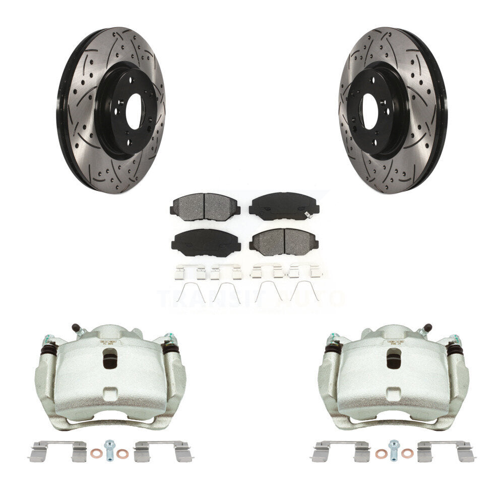 Kit de plaquettes semi-métalliques pour étrier de frein avant, Rotors à fentes, pour Honda CR-05-06