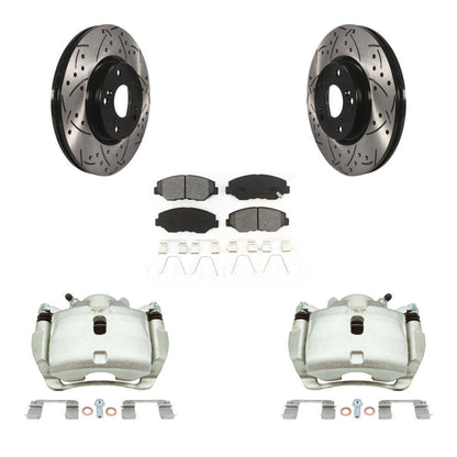 Kit de plaquettes semi-métalliques pour étrier de frein avant, Rotors à fentes, pour Honda CR-05-06