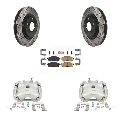 Kit de plaquettes en céramique pour Nissan Juk, étrier enduit de frein à disque avant, fente de perçage, Rotor