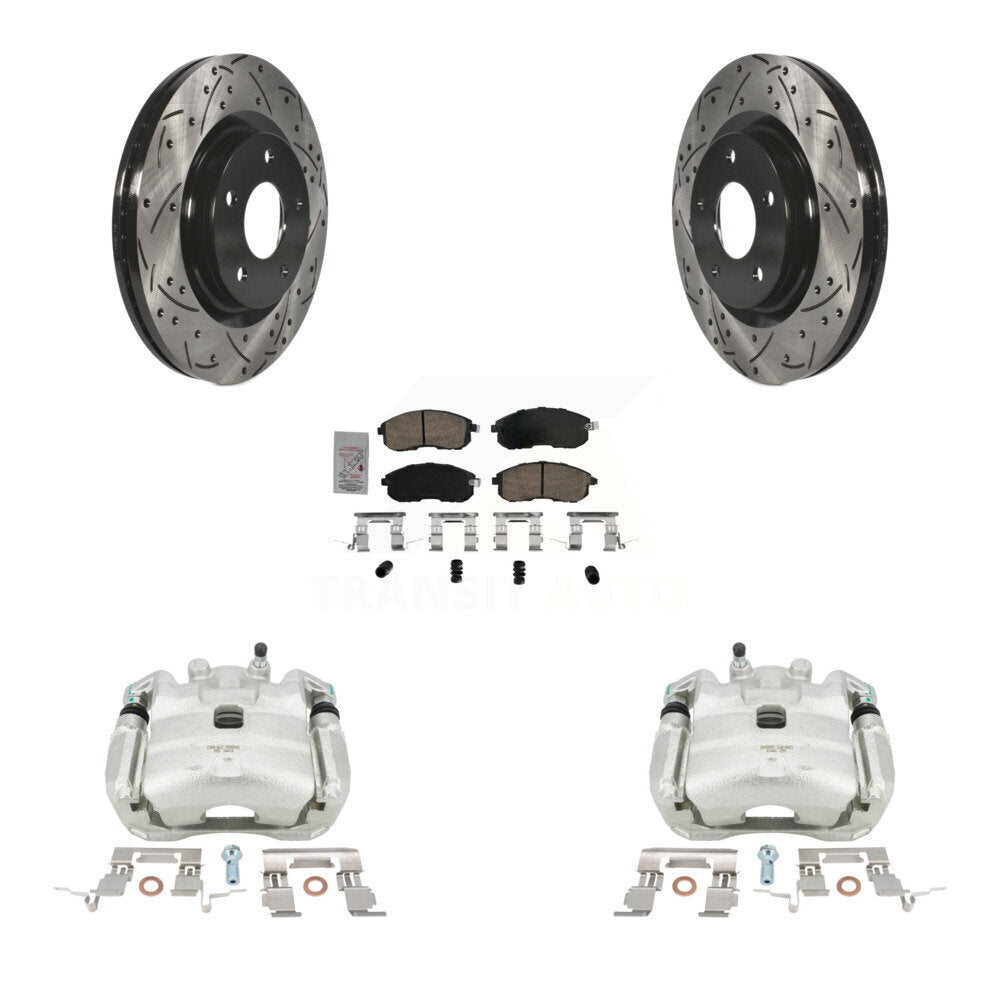 Kit de plaquettes en céramique à Rotor fendu pour perceuse à étrier enduit de frein avant, pour Nissan Sentr