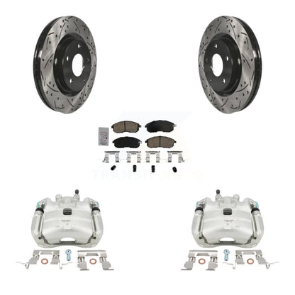 Kit de plaquettes en céramique à Rotor fendu pour perceuse à étrier enduit de frein avant, pour Nissan Sentr
