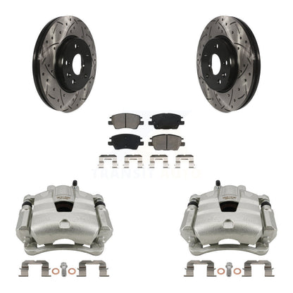 Kit de plaquettes semi-métalliques pour étrier de frein avant, Rotor à fente percé, pour Chevrolet Cruz