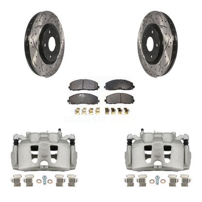 Kit de plaquettes semi-métalliques pour perceuse à étrier de frein avant, Rotors fendus, pour Dodge Journe