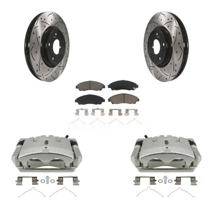 Kit de plaquettes en céramique pour étrier de frein avant, Rotor à fente percé, pour Honda Pilo 2009 – 2015