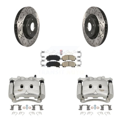 Kit de plaquettes en céramique pour étrier de frein avant, Rotor à fente percé, pour INFINITI Q50 QX50 Q6
