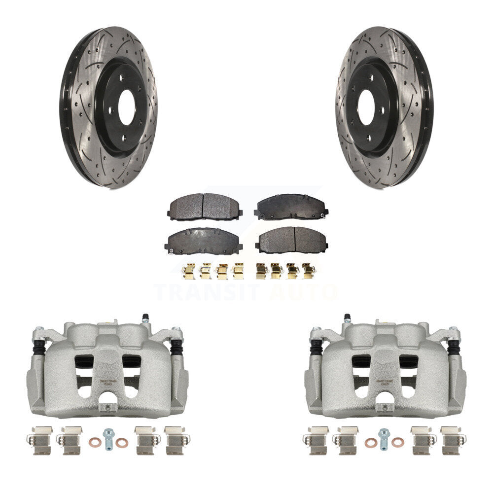 Kit de plaquettes en céramique pour étrier de frein avant, fente de perçage, Rotor, pour Dodge Journe 2014 – 2020
