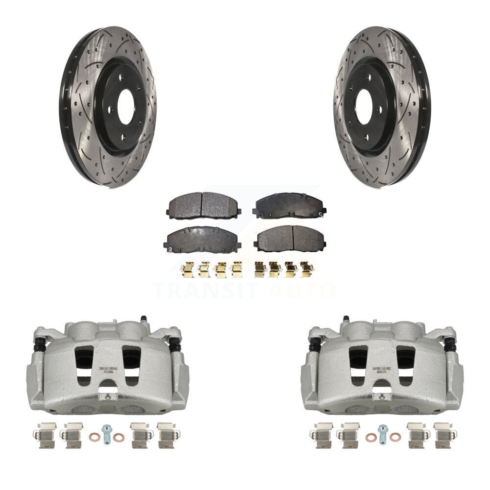 Kit de plaquettes en céramique pour perceuse à étrier de frein avant, Rotors fendus, pour Grand Caravan Dodg