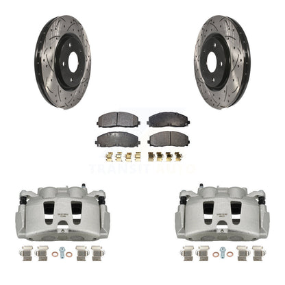 Kit de plaquettes en céramique pour perceuse à étrier de frein avant, Rotors fendus, pour Grand Caravan Dodg