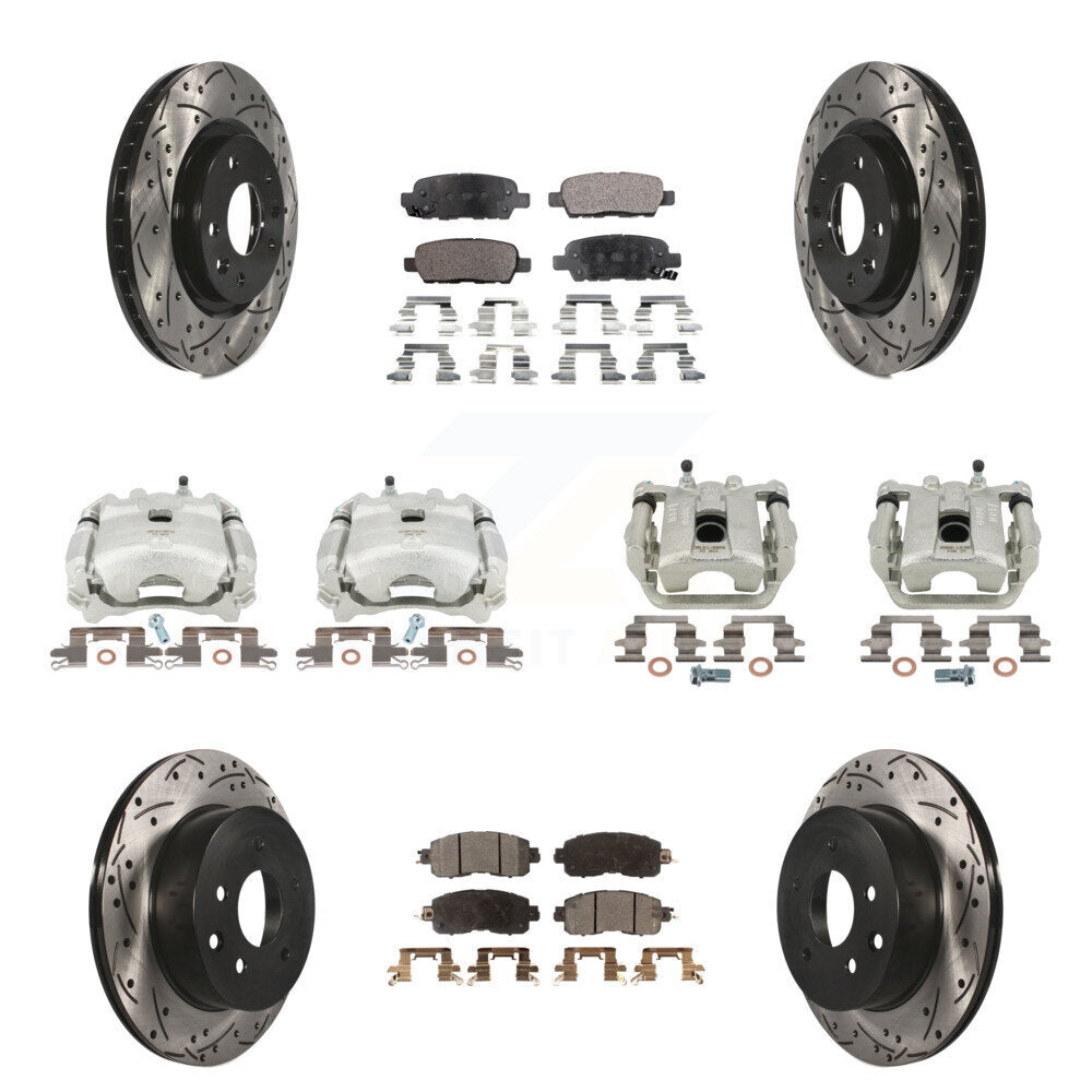 Kit de plaquettes semi-métalliques pour étrier de frein avant et arrière, Rotors à fentes, pour Nissan LEA