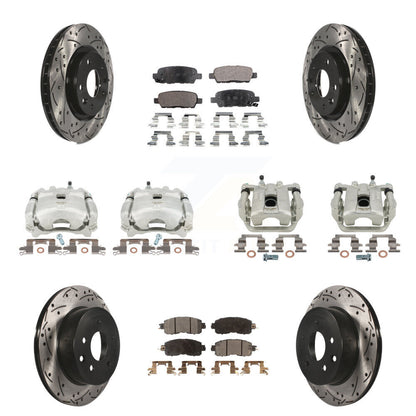 Kit de plaquettes semi-métalliques pour étrier de frein avant et arrière, Rotors à fentes, pour Nissan LEA