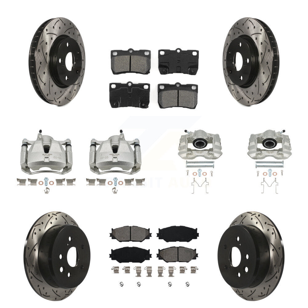 Kit de plaquettes semi-métalliques pour étrier de frein avant et arrière, Rotors à fentes, pour Lexus IS25