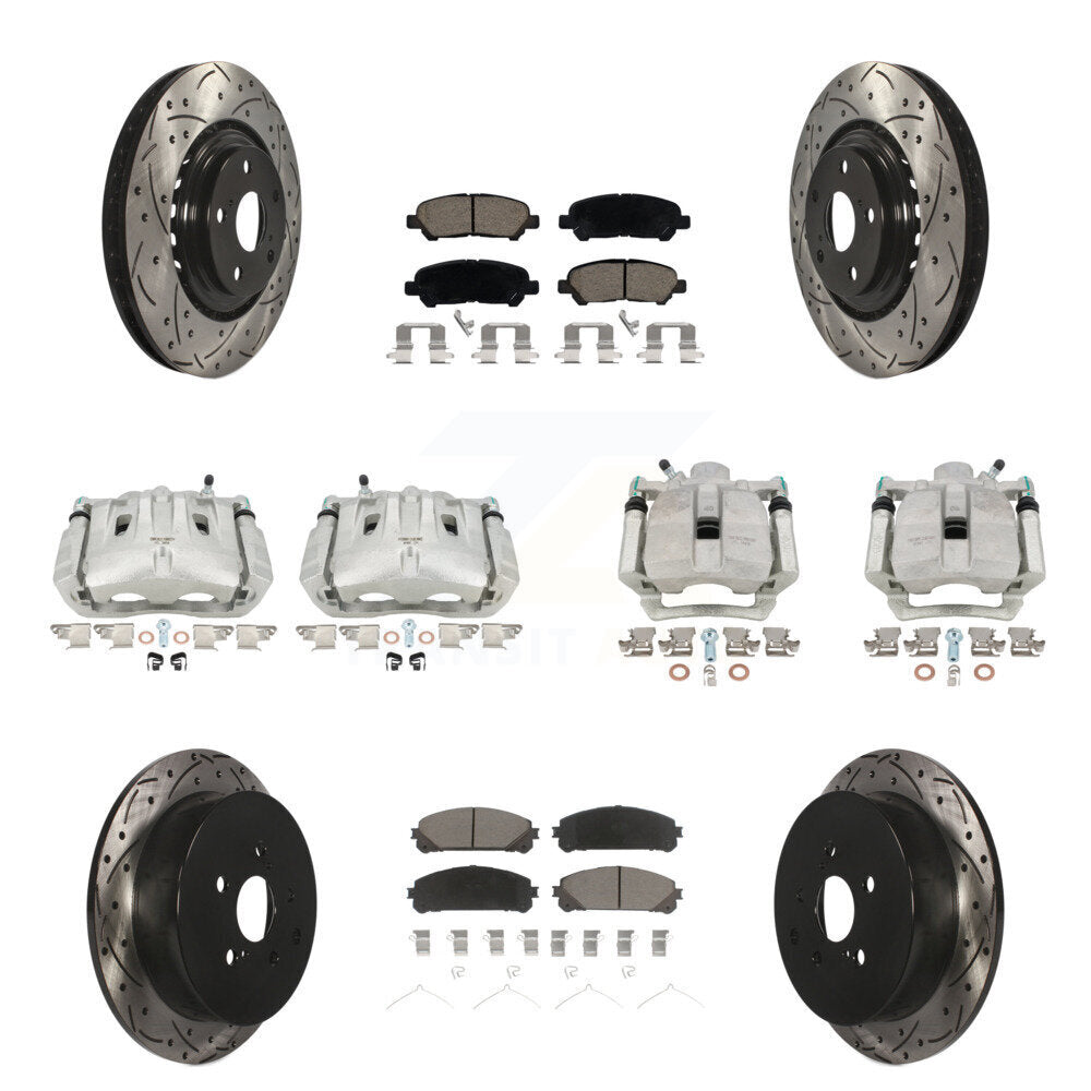 Kit de plaquettes en céramique pour étrier de frein avant et arrière, Rotors à fente, pour Toyota Highlande
