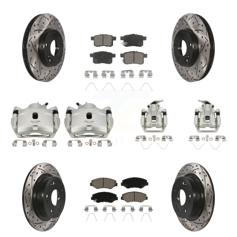 Kit de plaquettes en céramique pour Honda Accor, étrier de frein avant et arrière, fentes de perçage, Rotors
