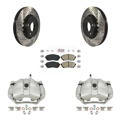 Kit de plaquettes en céramique pour perceuse à étrier enduit de frein à disque avant, Rotors fendus, pour Mazda